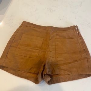Tan suede like shorts